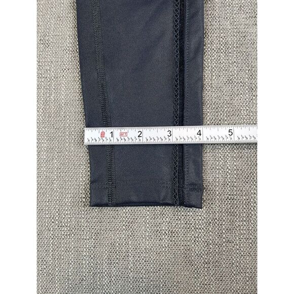 Beyond Yoga Leggings Womens (S) Navy Blue Leatherette High Waisted Midi - Picture 7 of 9